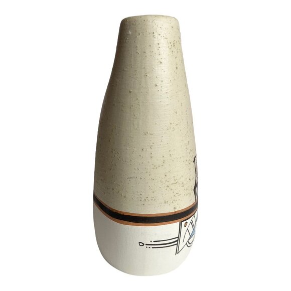 Native American Indian Navajo Southwestern Storyteller Wedding Vase Signed - Picture 2 of 8